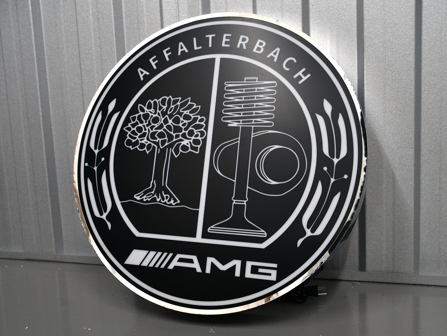 Mercedes Benz AMG Dealership Illuminated Sign Black #D53