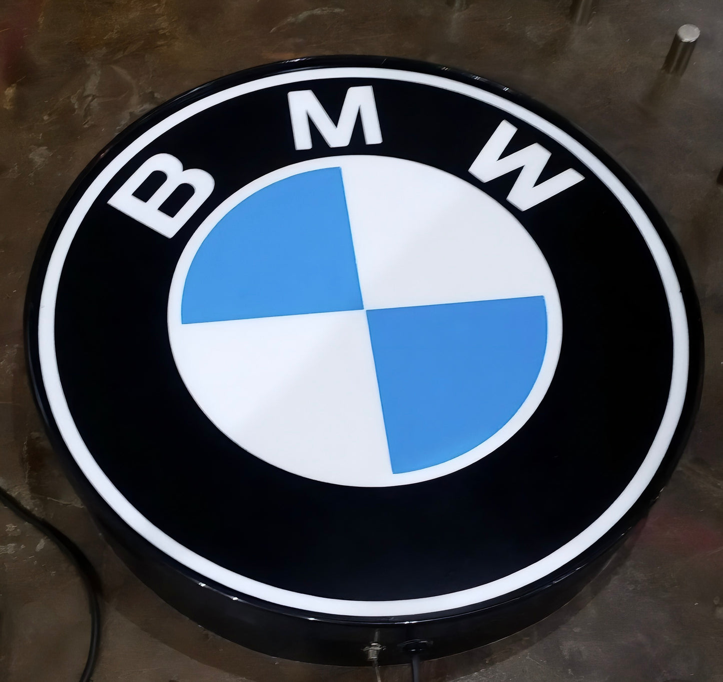 BMW Round Illuminated Logo Sign #B16