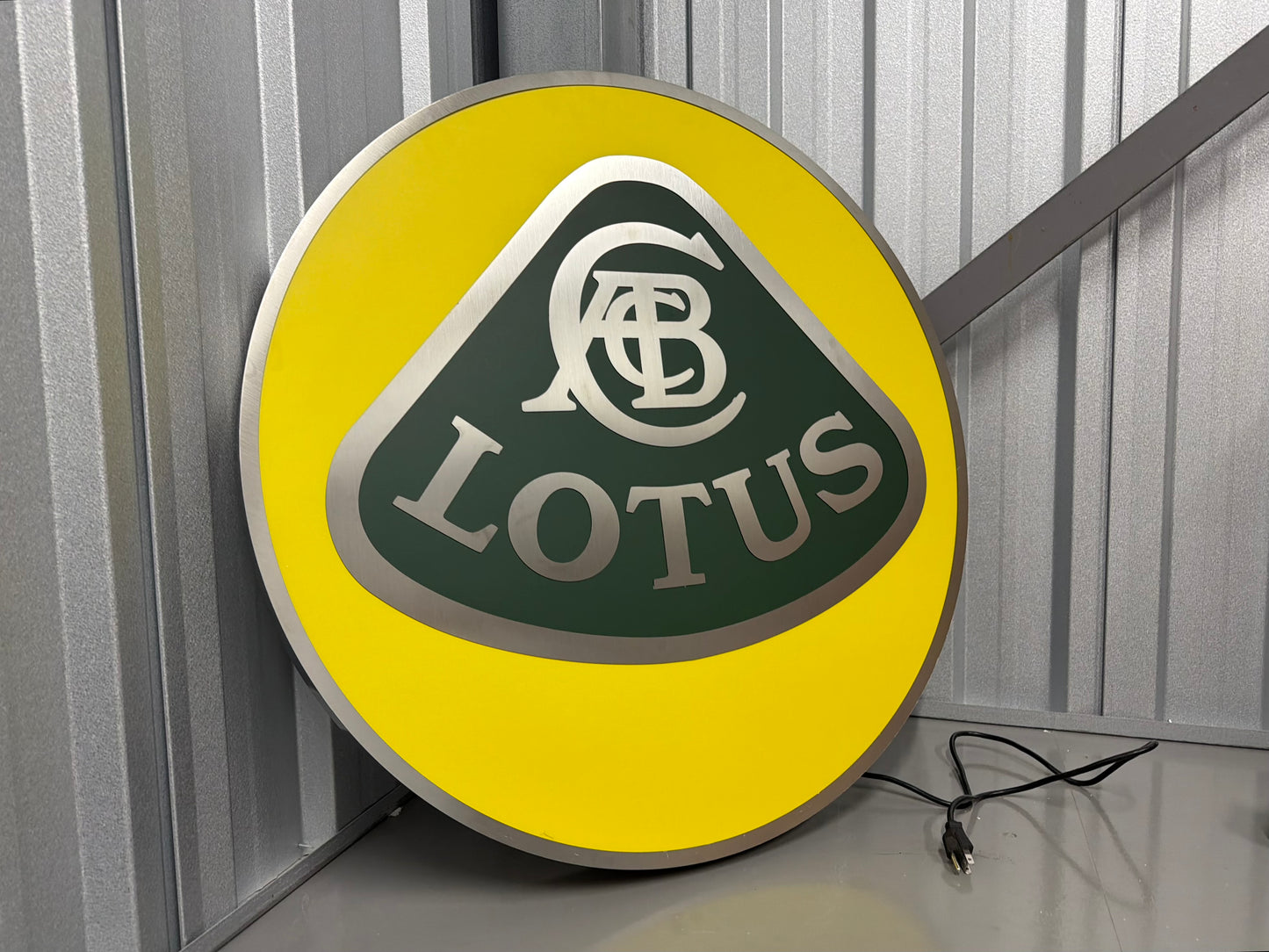 Lotus Illuminated Dealership Crest Logo Sign #D54