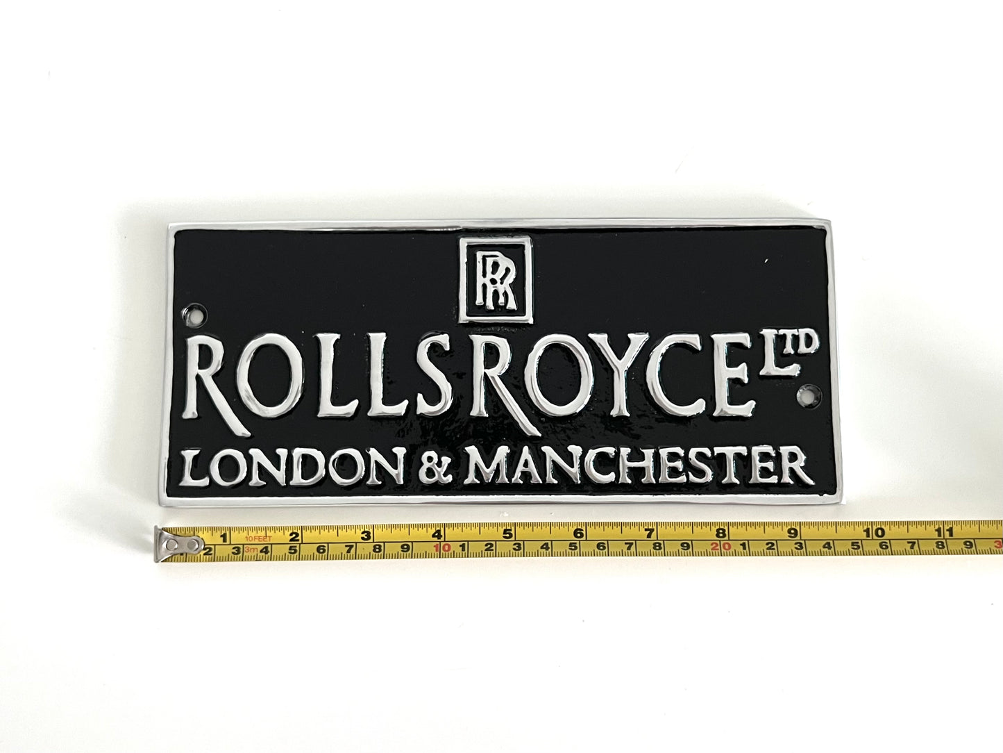Rolls Royce Black Metal Plaque #A95