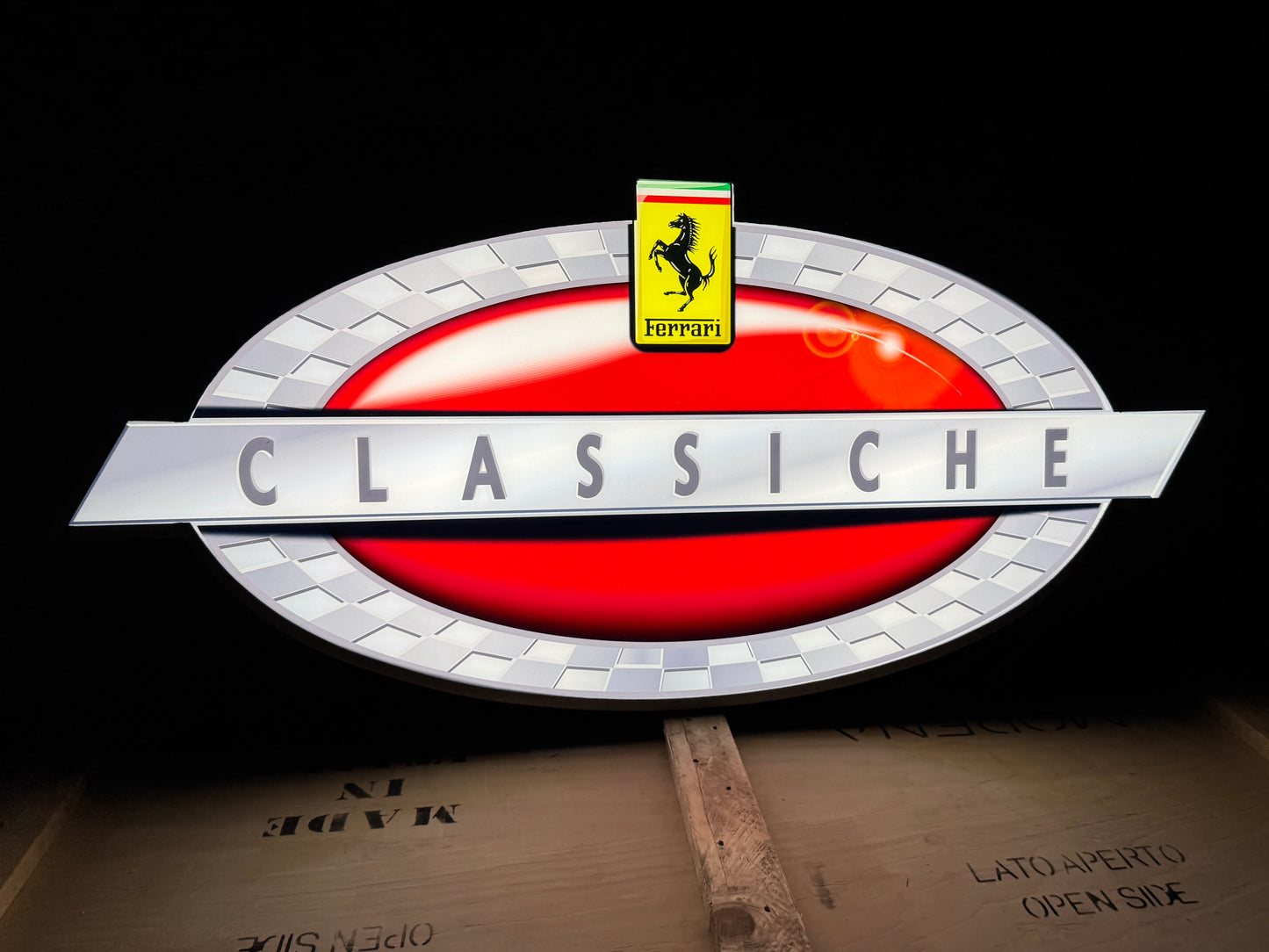 Ferrari Classiche Illuminated Logo Sign #D32