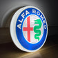 Alfa Romeo Round Illuminated Logo Sign #B4