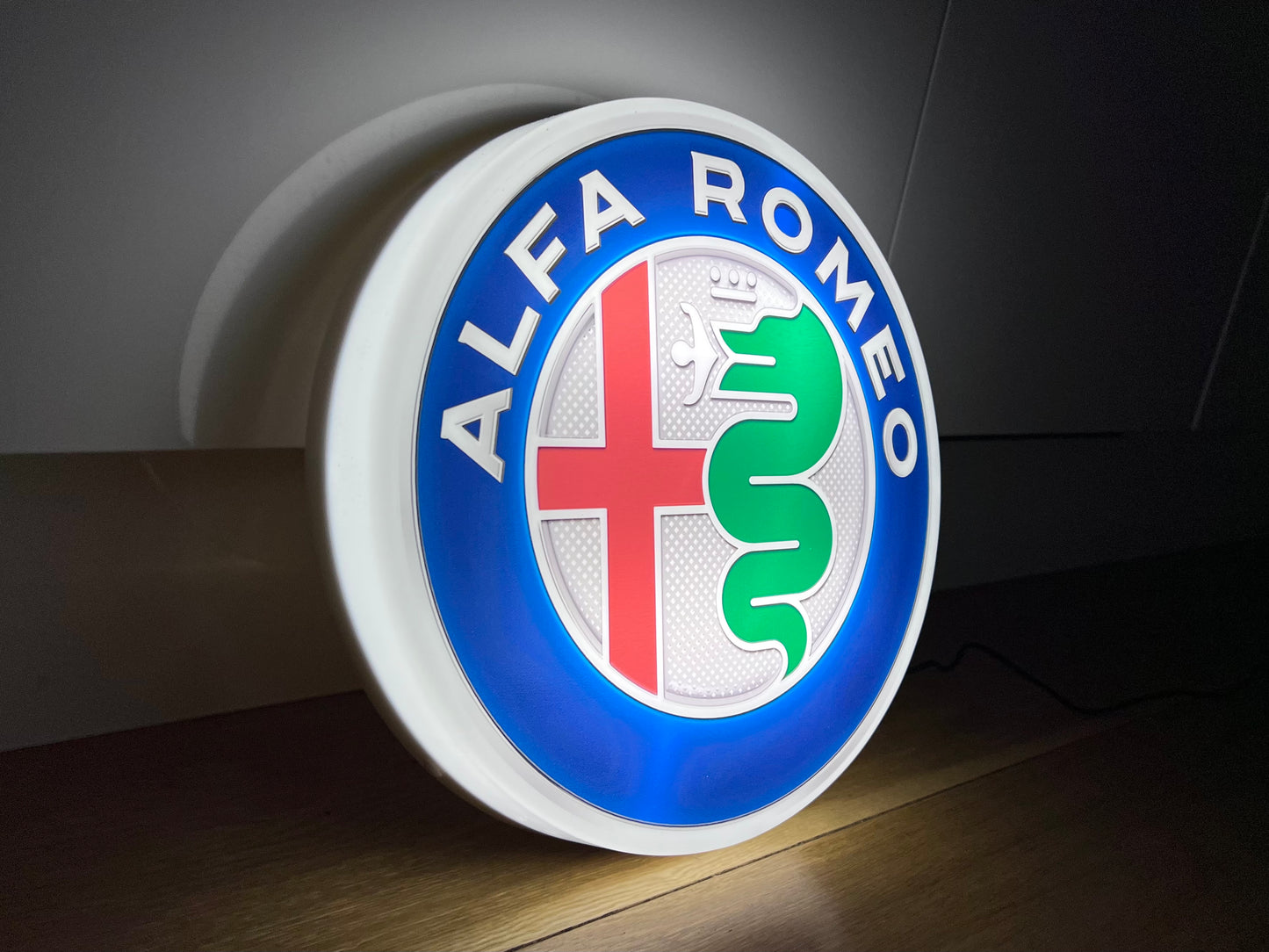 Alfa Romeo Round Illuminated Logo Sign #B4