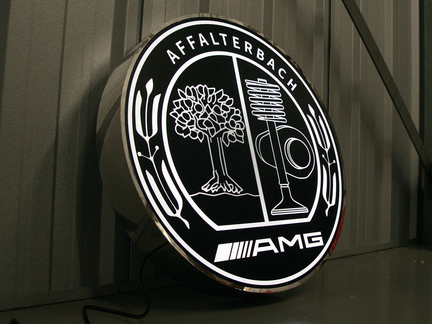 Mercedes Benz AMG Dealership Illuminated Sign Black #D53