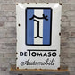 DeTomaso Vintage Enamel Metal Sign #A114