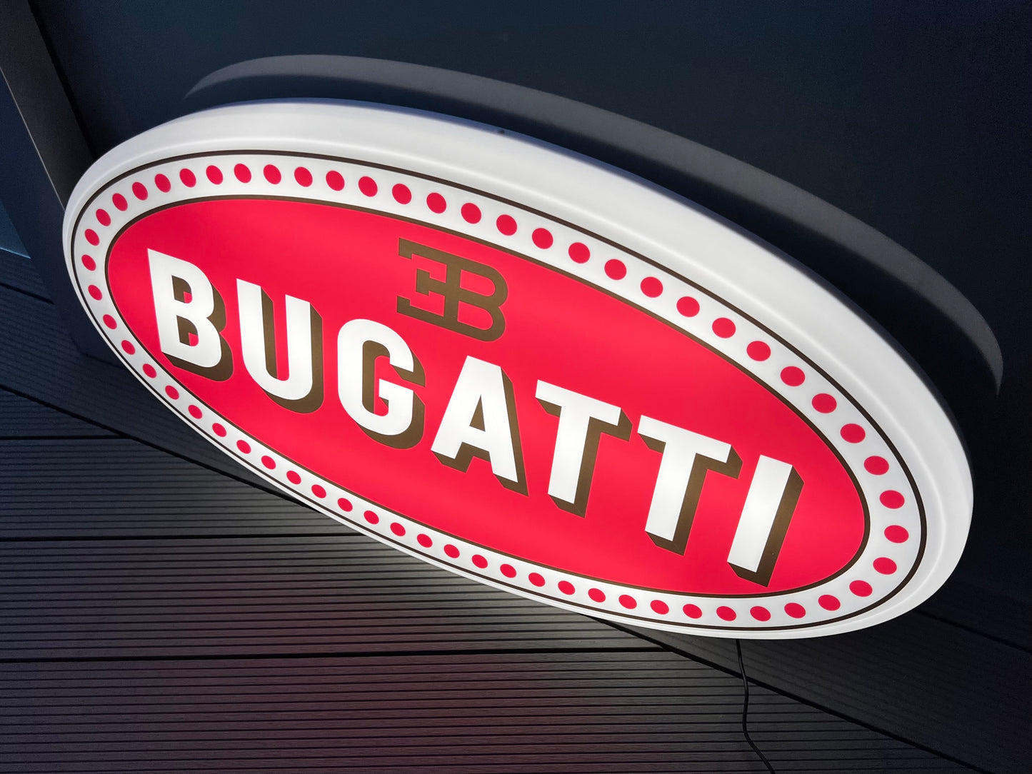 Bugatti Illuminated Logo Sign #B17