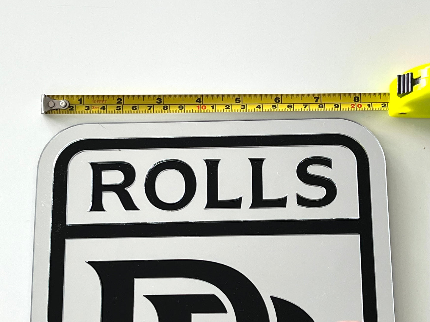 Rolls Royce Silver Acrylic Logo Sign #A112