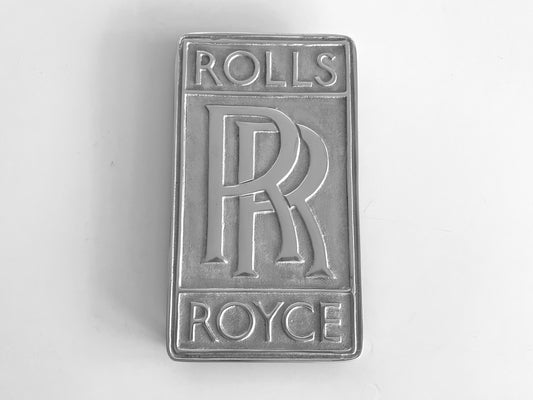 Rolls Royce Silver Metal Logo Sign #A97