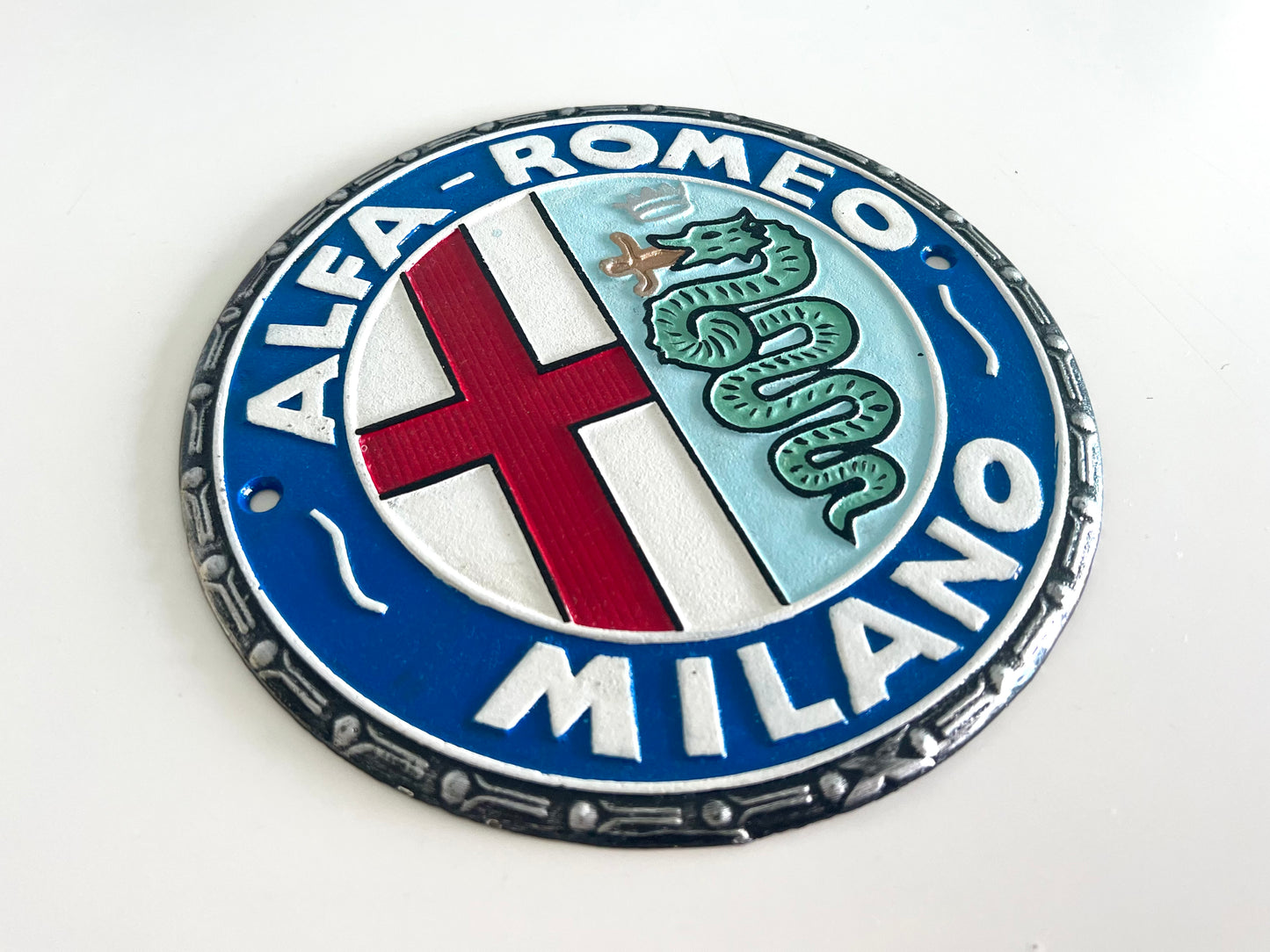 Alfa Romeo Round Cast Iron Sign #A3