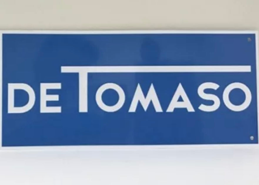 DeTomaso Enamel Metal Sign #A113