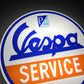 Vespa Service Round Illuminated Logo Sign #B66