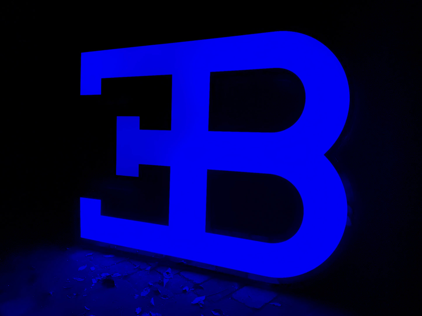 Bugatti EB Dealership Illuminated Logo Sign #D1