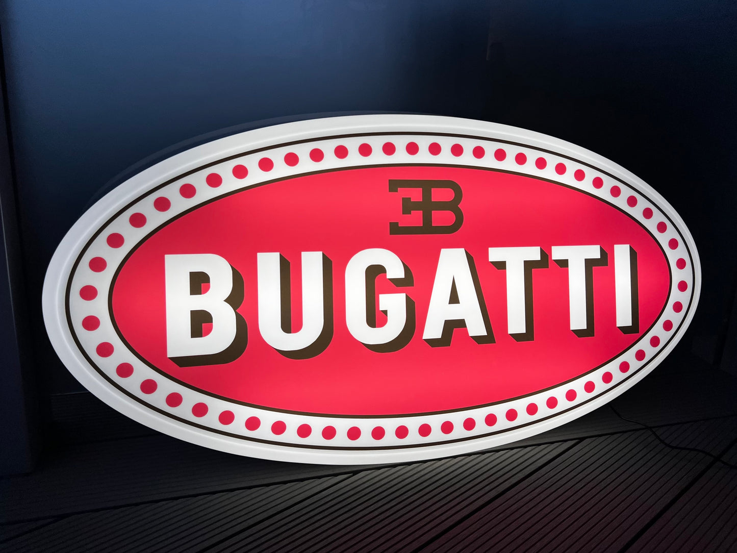 Bugatti Illuminated Logo Sign #B17