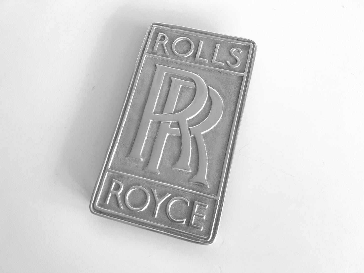 Rolls Royce Silver Metal Logo Sign #A97