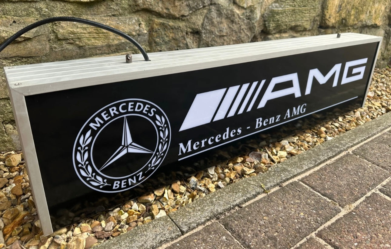 Mercedes Benz AMG Double Sided Dealership Illuminated Sign #D41