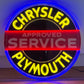 Chrysler Plymouth Neon Sign Approved Service #N142