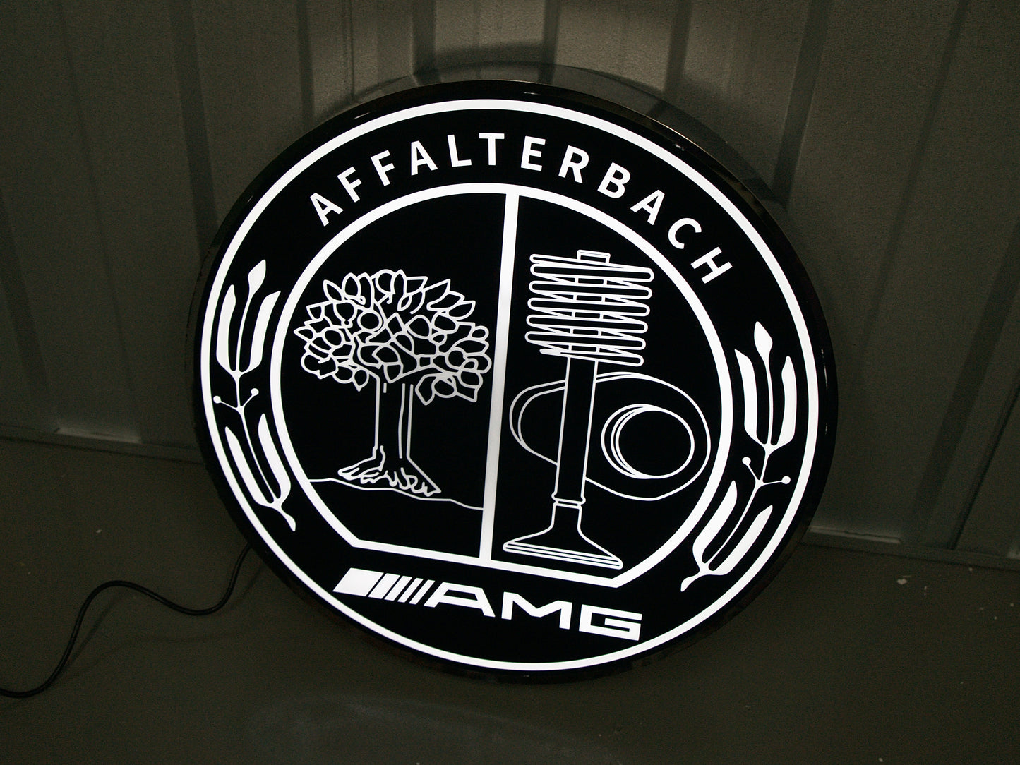 Mercedes Benz AMG Dealership Illuminated Sign Black #D53