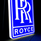 Rolls Royce Blue Illuminated Logo Sign #B60