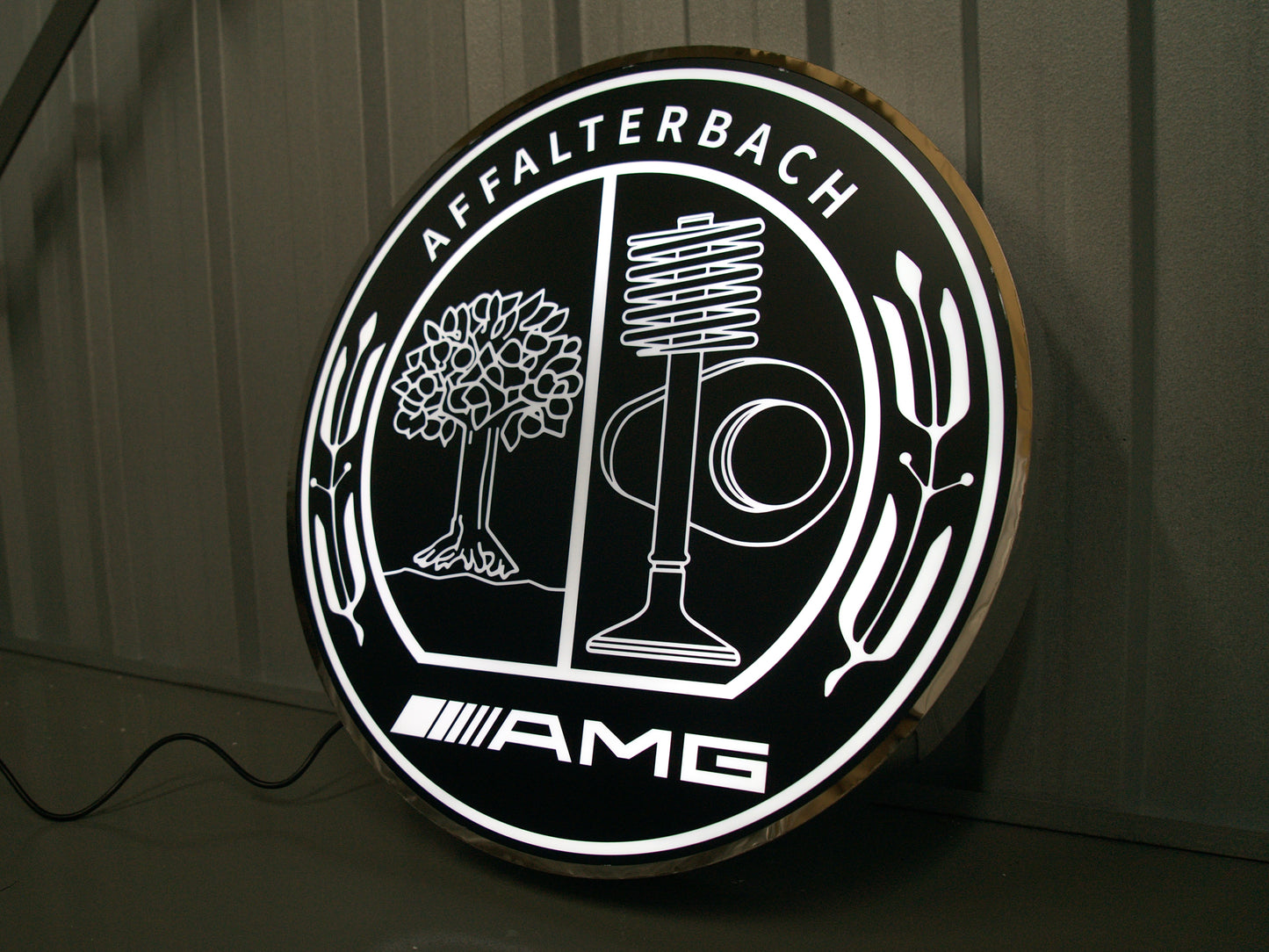 Mercedes Benz AMG Dealership Illuminated Sign Black #D53