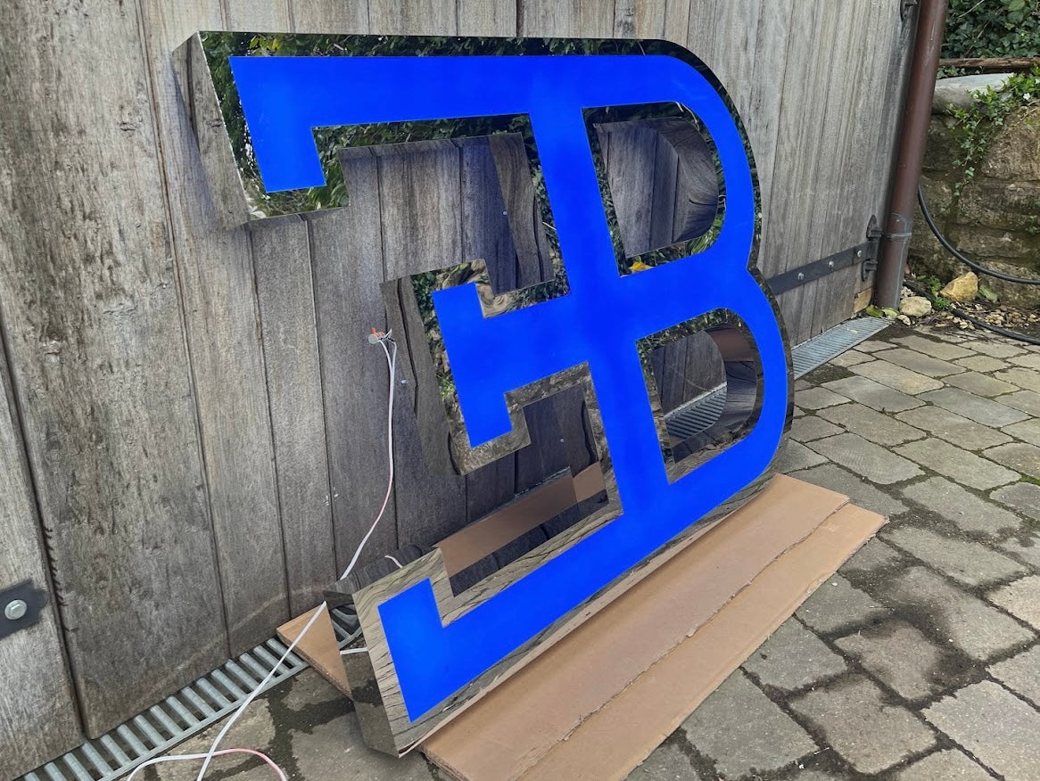 Bugatti EB Illuminated Logo Sign #D2