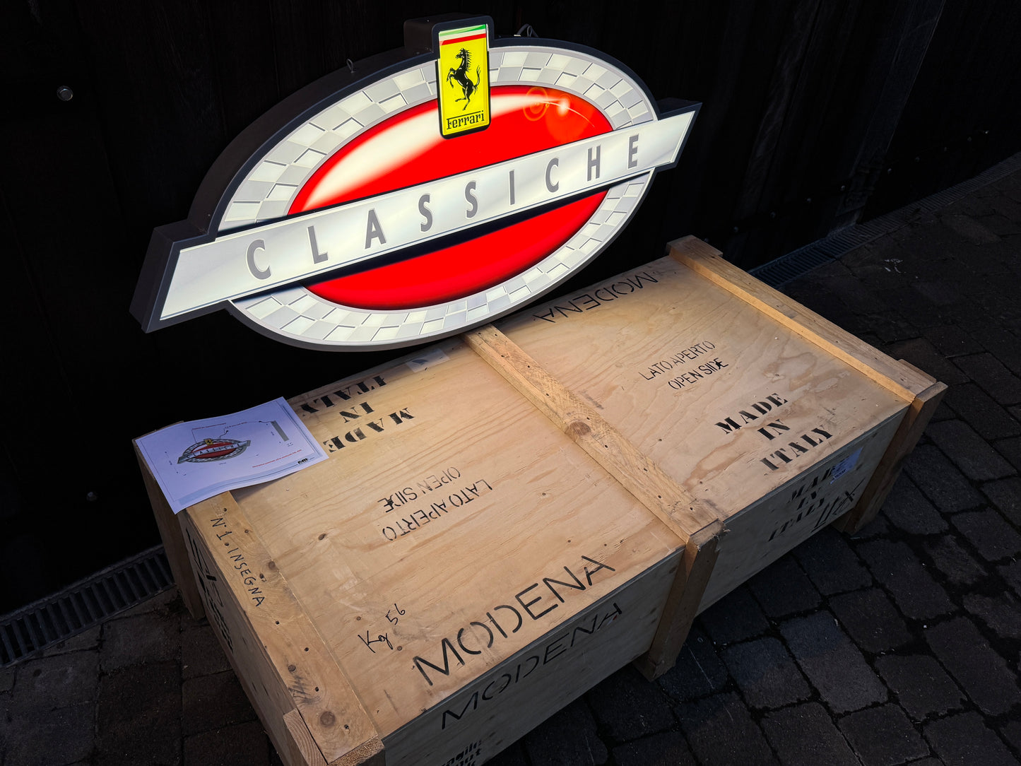 Ferrari Classiche Illuminated Logo Sign #D32