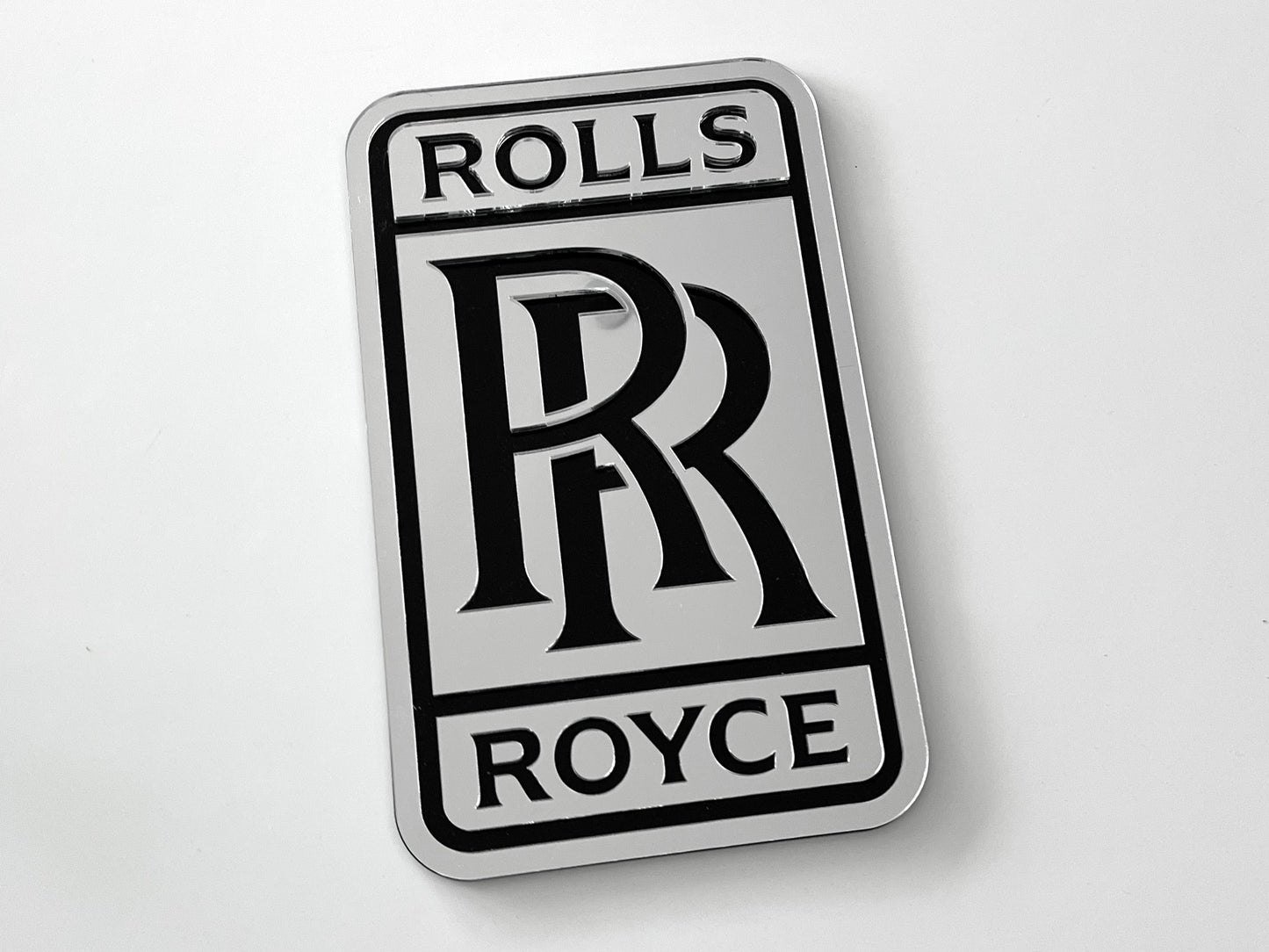 Rolls Royce Silver Acrylic Logo Sign #A112