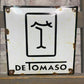 DeTomaso Vintage Enamel Metal Sign #A115