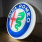 Alfa Romeo Round Illuminated Logo Sign #B4
