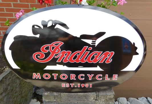 Indian Motorcycles Enamel Sign #A55