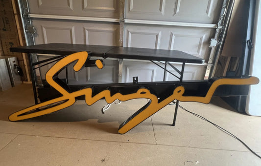 Singer Reimagined Porsche Illuminated Sign #D44