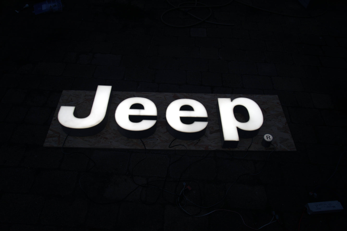 Jeep Dealership Illuminated Logo Sign #D47