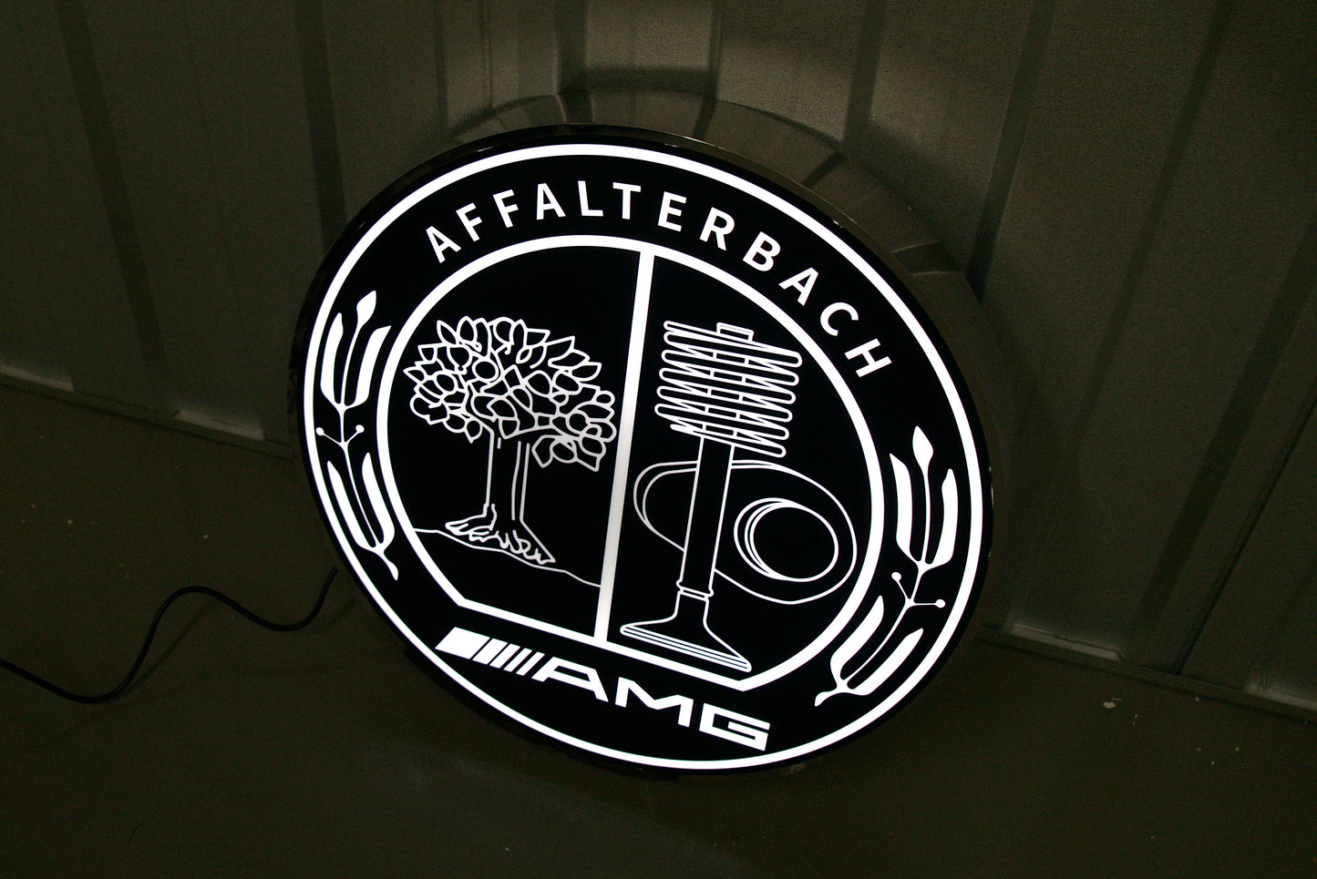 Mercedes Benz AMG Dealership Illuminated Sign Black #D53
