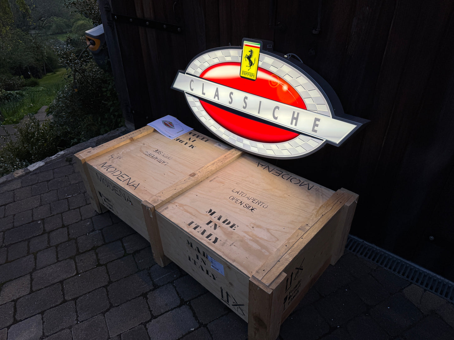 Ferrari Classiche Illuminated Logo Sign #D32