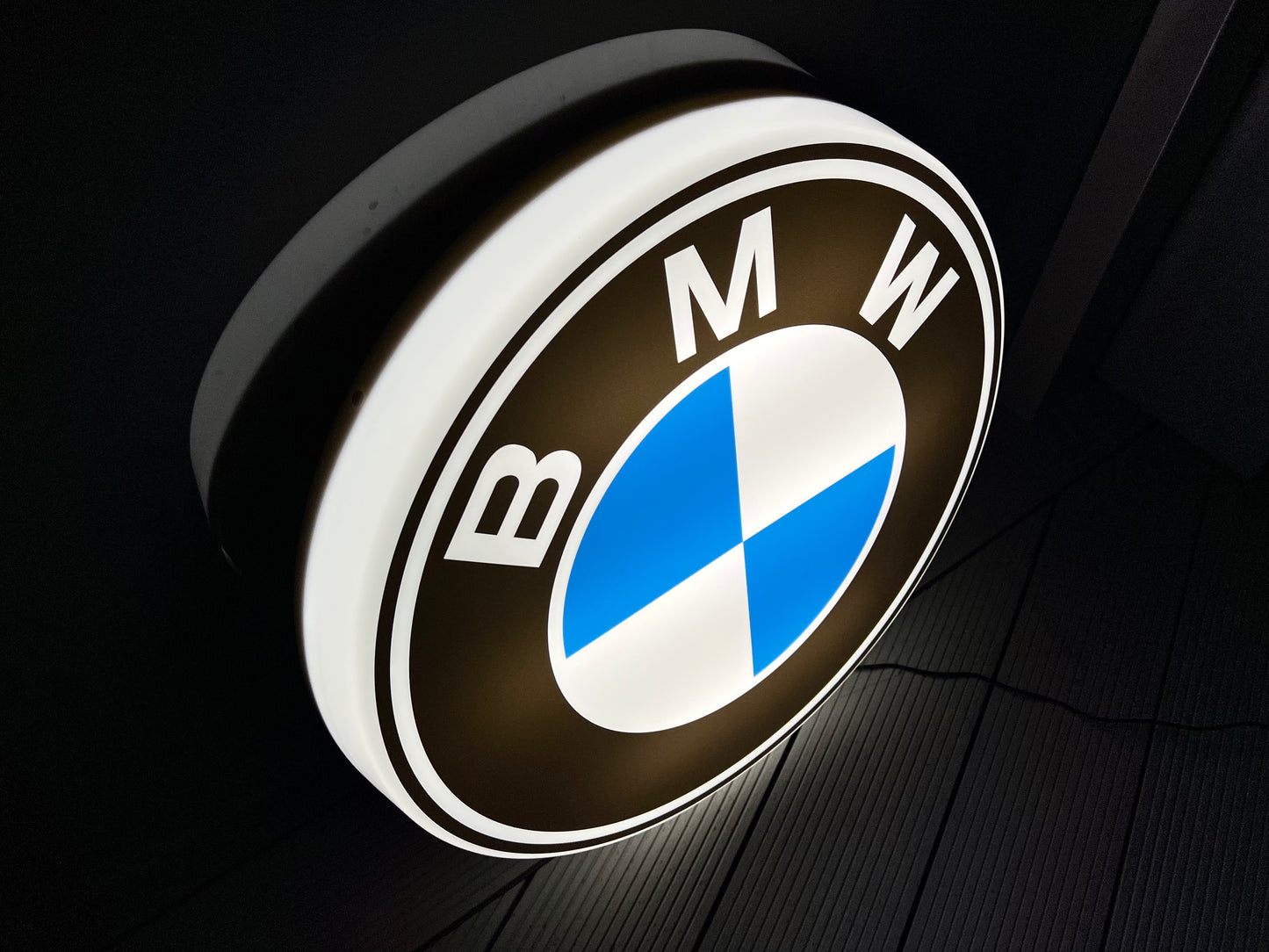 BMW Round Illuminated Logo Sign #B15
