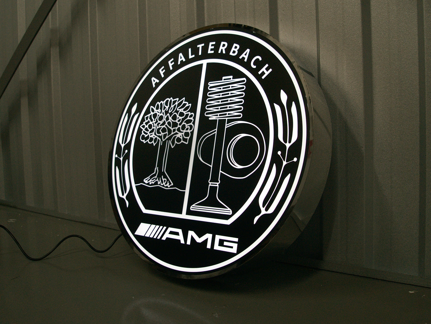 Mercedes Benz AMG Dealership Illuminated Sign Black #D53