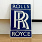 Rolls Royce Blue Metal Logo Sign #A96