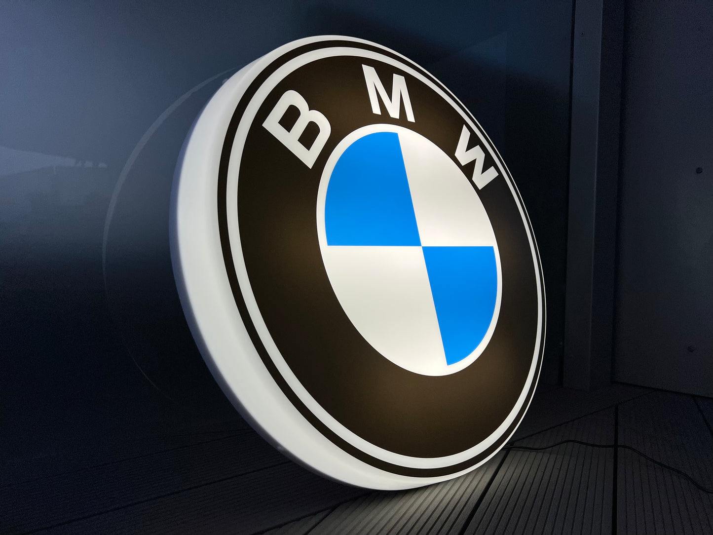BMW Round Illuminated Logo Sign #B15