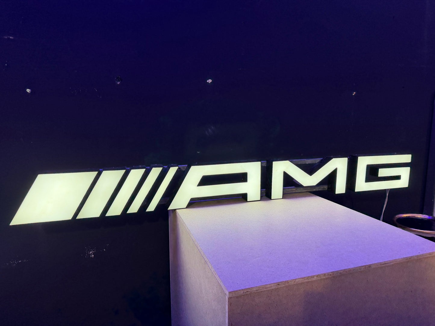 Mercedes Benz AMG Dealership Illuminated Sign Black #D55