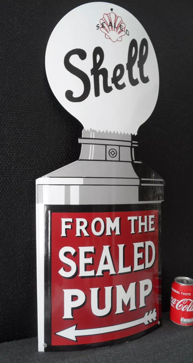 Shell Enamel Pump Sign #A69