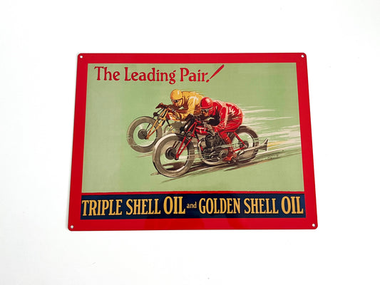 Shell Oil Leading Pair Metal Sign #A101