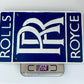 Rolls Royce Blue Metal Logo Sign #A96