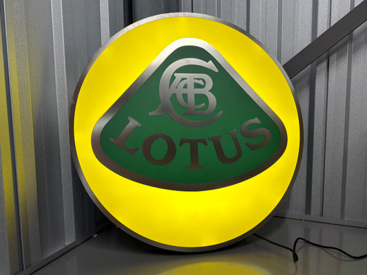 Lotus Illuminated Dealership Crest Logo Sign #D54