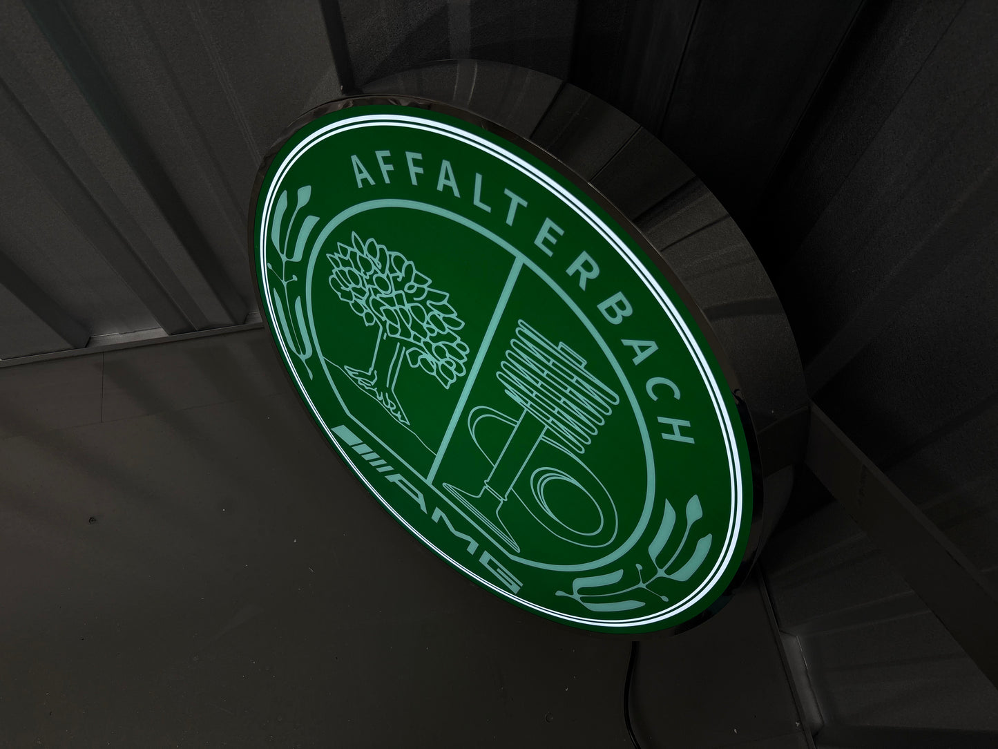 Mercedes Benz AMG Dealership Illuminated Sign Green #D59