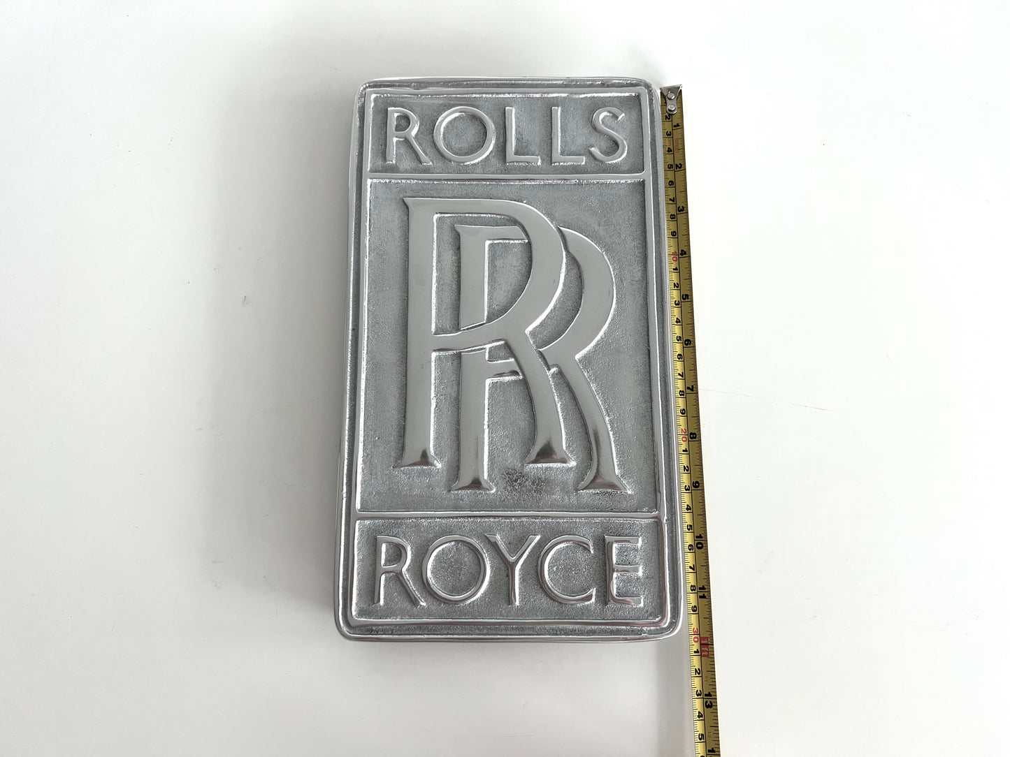 Rolls Royce Silver Metal Logo Sign #A97