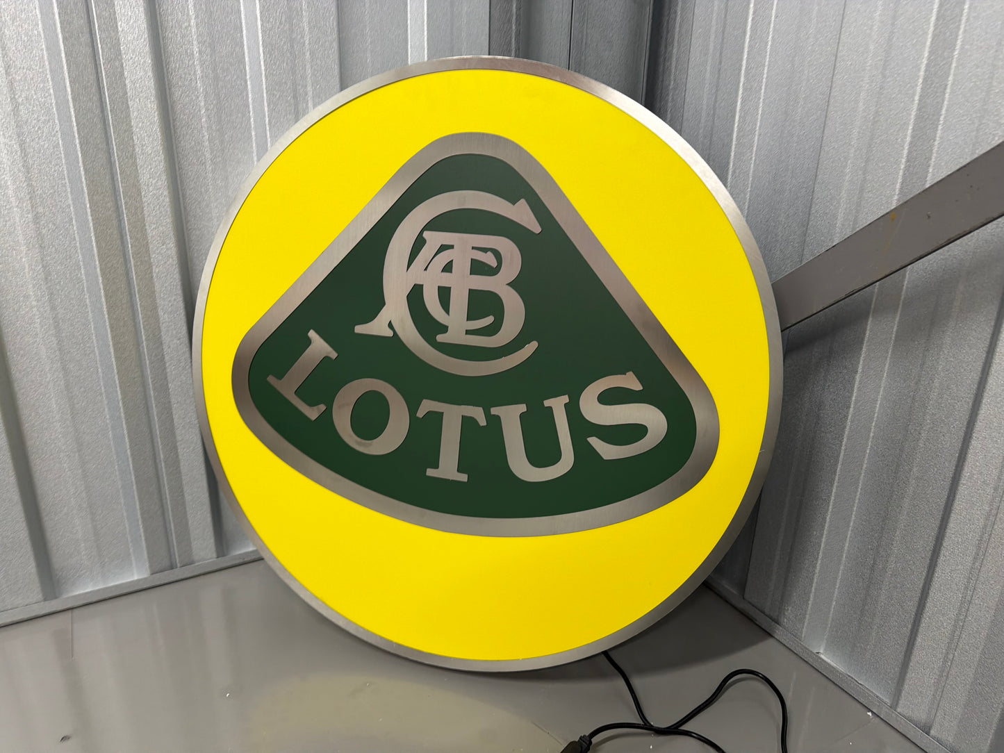 Lotus Illuminated Dealership Crest Logo Sign #D54