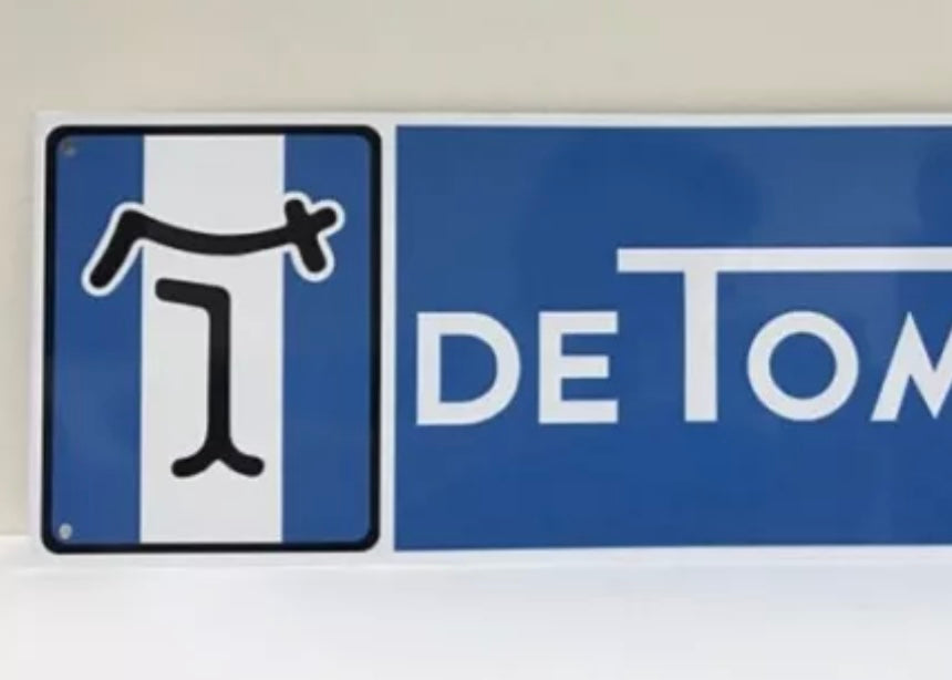 DeTomaso Enamel Metal Sign #A113