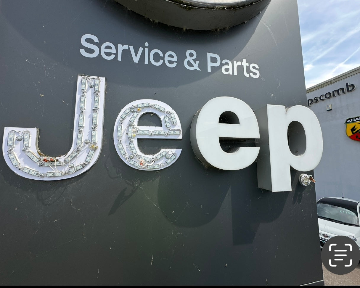 Jeep Dealership Illuminated Logo Sign #D47