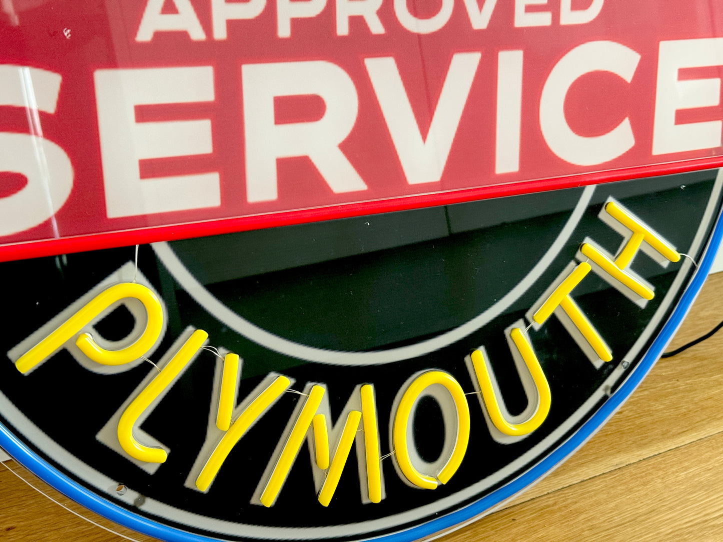 Chrysler Plymouth Neon Sign Approved Service #N142