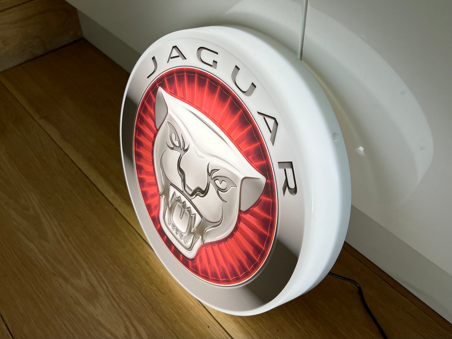 Jaguar Round Illuminated Logo Sign #B40