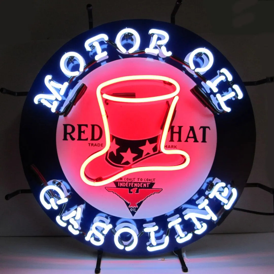 Red Hat Motor Oil Neon Sign #N86